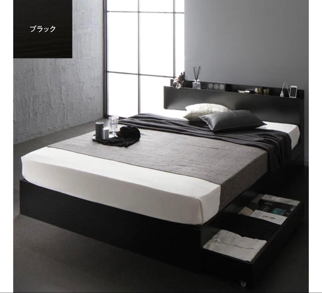 【2/18まで出品】RASIK 収納付き ベッドフレーム セミダブル