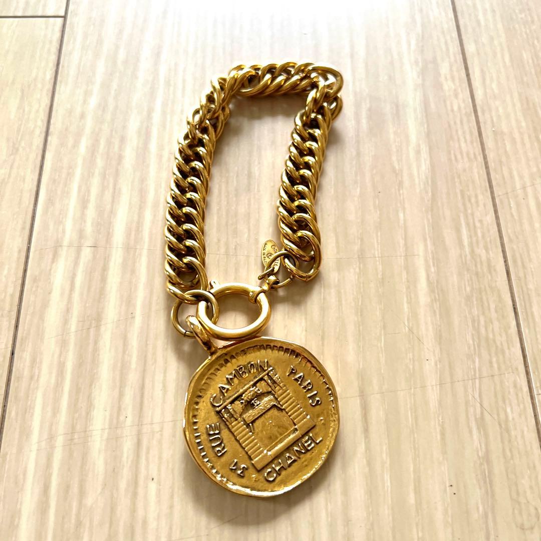 CHANEL カンボンメダルブレスレット ヴィンテージ ゴールド シャネル