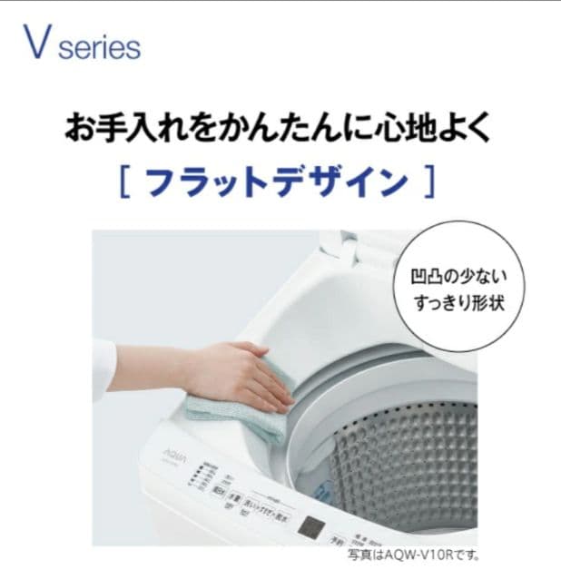 【美品/半額】AQUAインバーター全自動洗濯機/7.0kg/AQW-V7R(W)