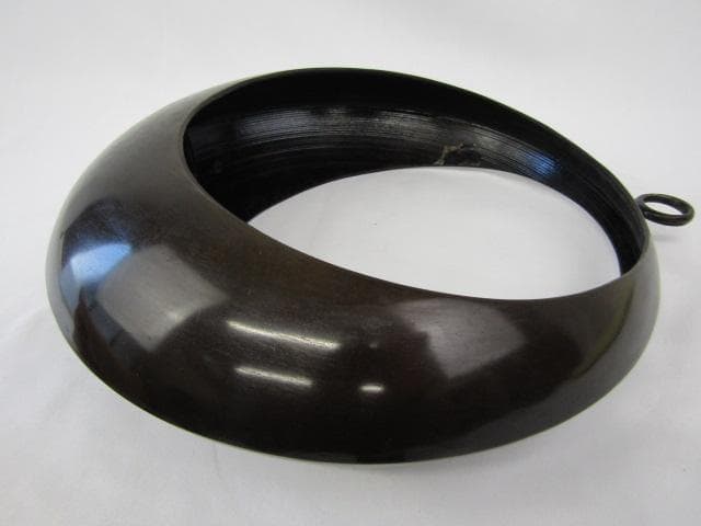 唐銅 吊花生 満月 9寸 高さ30ｃｍ 重量1.3ｋｇ 剣山付 Y5-0517