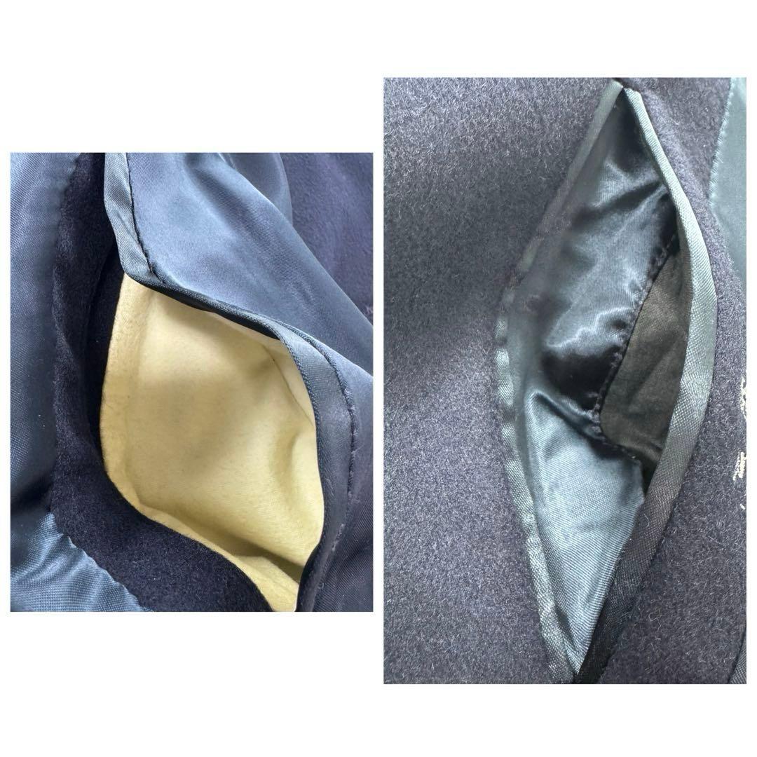 アクアスキュータム カシミヤ100 ステンカラーコート ロング丈 イギリス製 紺