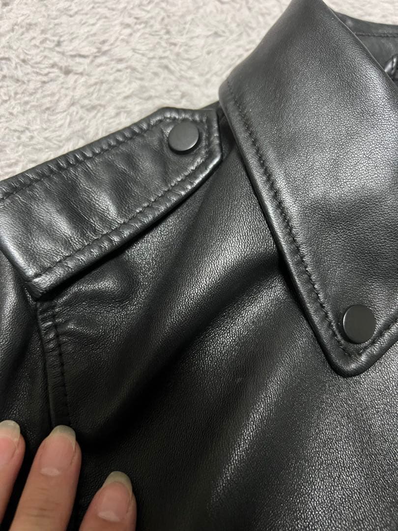 オールセインツALLSAINTSブラックレザーライダースジャケット L