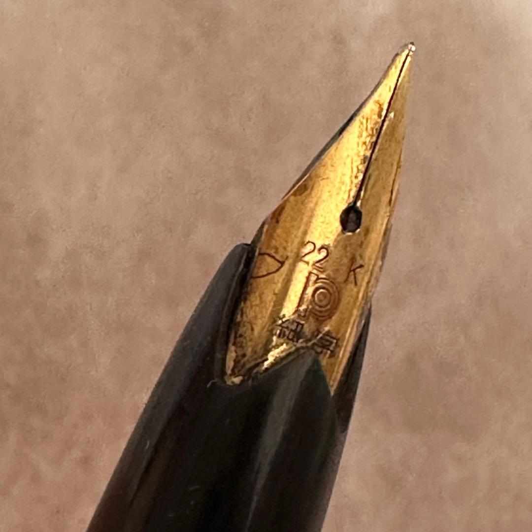 【美品】PLATINUM プラチナム 細字 万年筆 22K