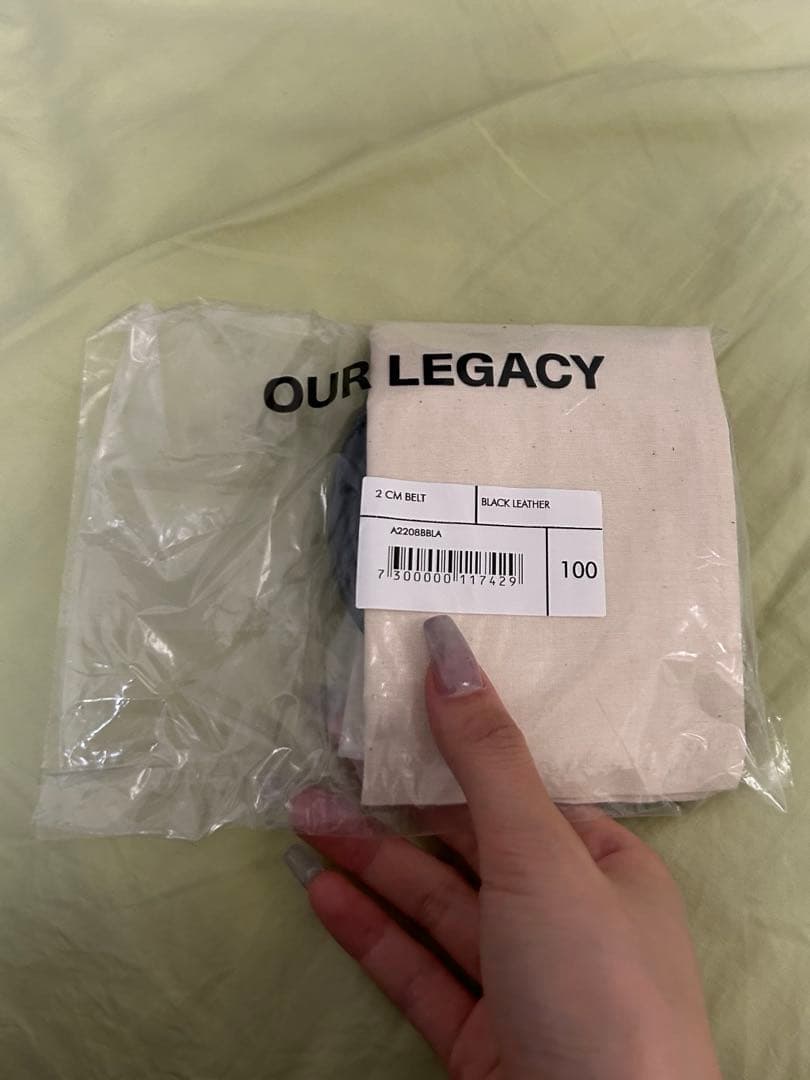 ourlagacy 2cm ベルト 100 ブラック レザー