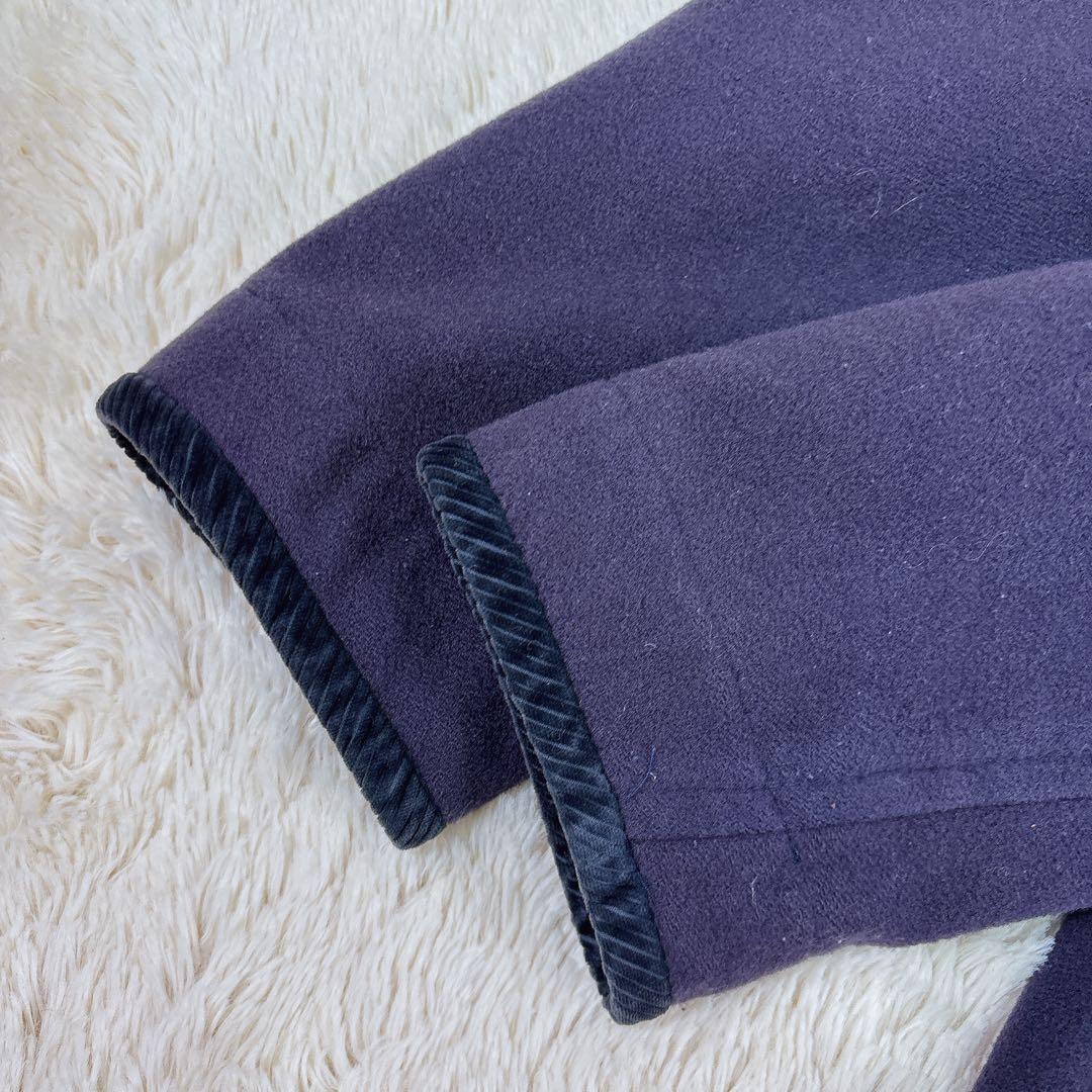 ETRO ロングコート　ラビットファー　カシミヤ ペイズリー柄　金ボタン　S