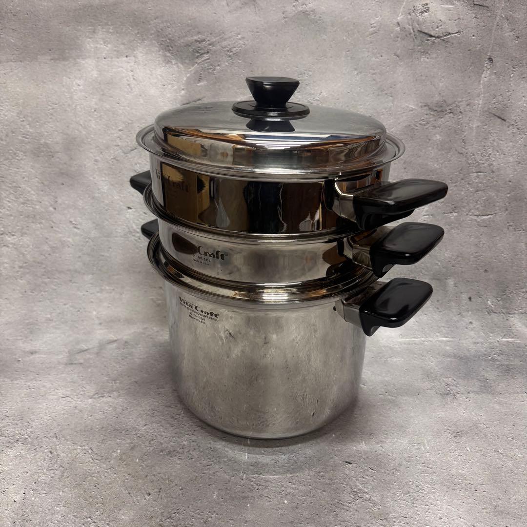 VitaCraft　ビタクラフト 両手鍋　深型　No.7026 3点セット