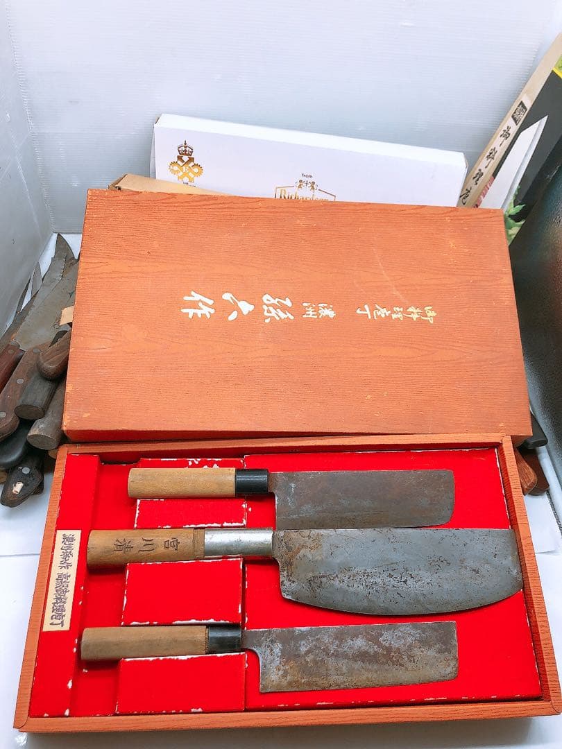 ナ*ム様 包丁 60点以上 大量まとめ売り 和包丁 洋包丁 在銘あり 混在 中古