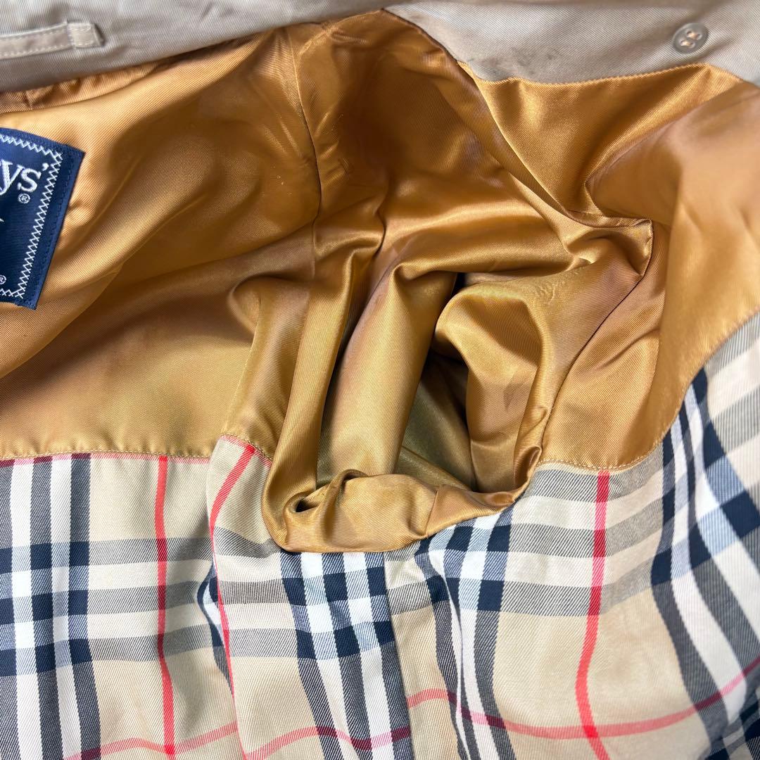 【ロングマキシ】バーバリー　トレンチコート　ベルトエポーレット　ベージュ　M相当