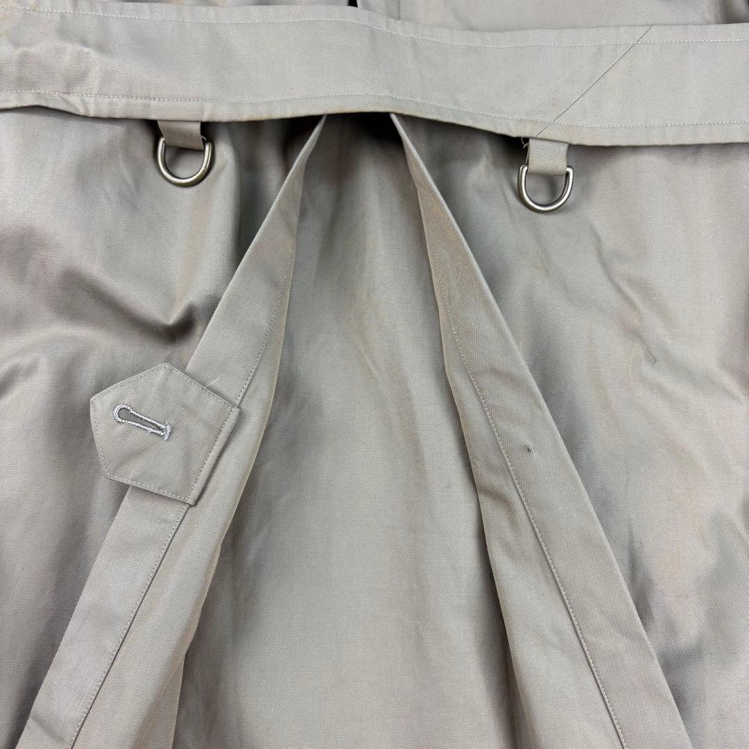 【ロングマキシ】バーバリー　トレンチコート　ベルトエポーレット　ベージュ　M相当