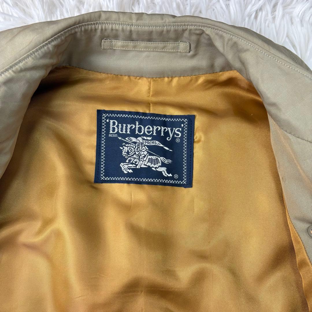 【ロングマキシ】バーバリー　トレンチコート　ベルトエポーレット　ベージュ　M相当