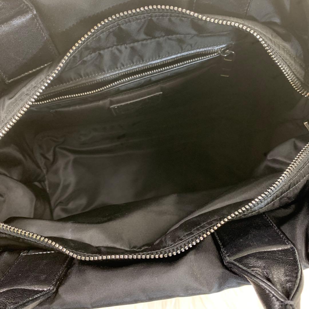 PRADAプラダトートバッグテスートナッパ ナイロン　グレー×黒2WAY