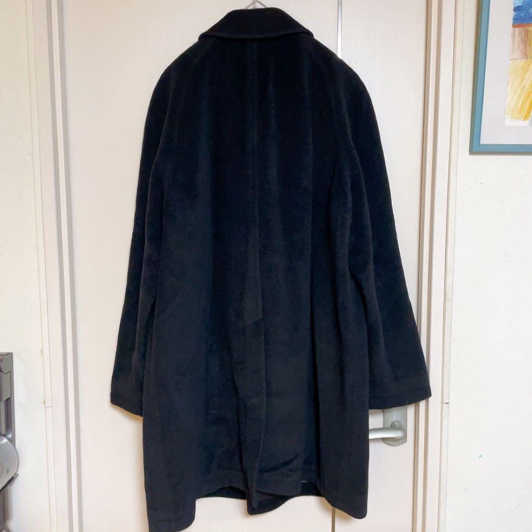 美品　I.D.D DURBAN 高級　スーパーアンゴラ　黒 チェスターコート　L