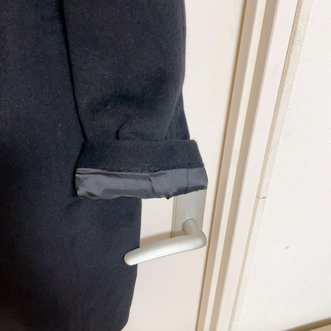 美品　I.D.D DURBAN 高級　スーパーアンゴラ　黒 チェスターコート　L