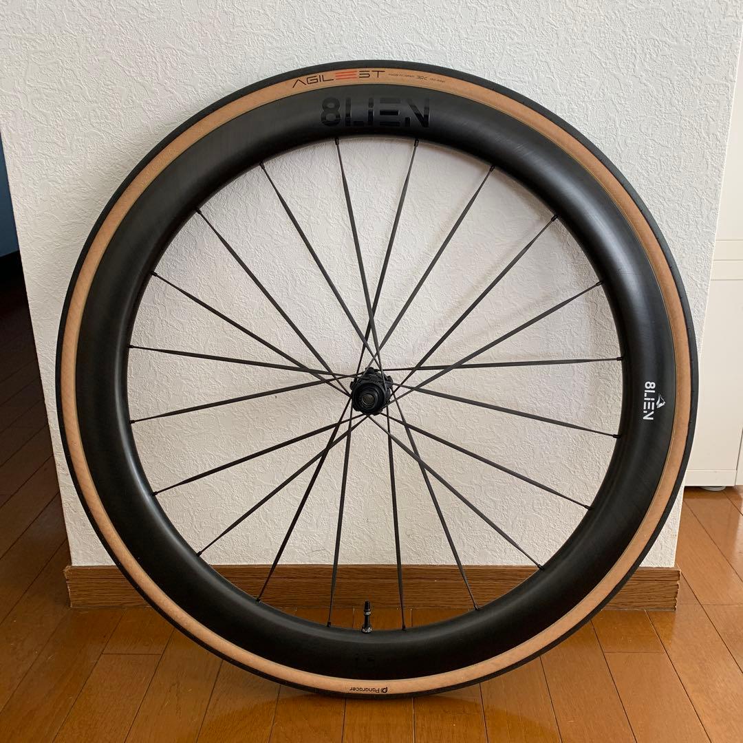 ロードバイクカーボンホイール8LIEN L5W パナレーサータイヤTPUチューブ