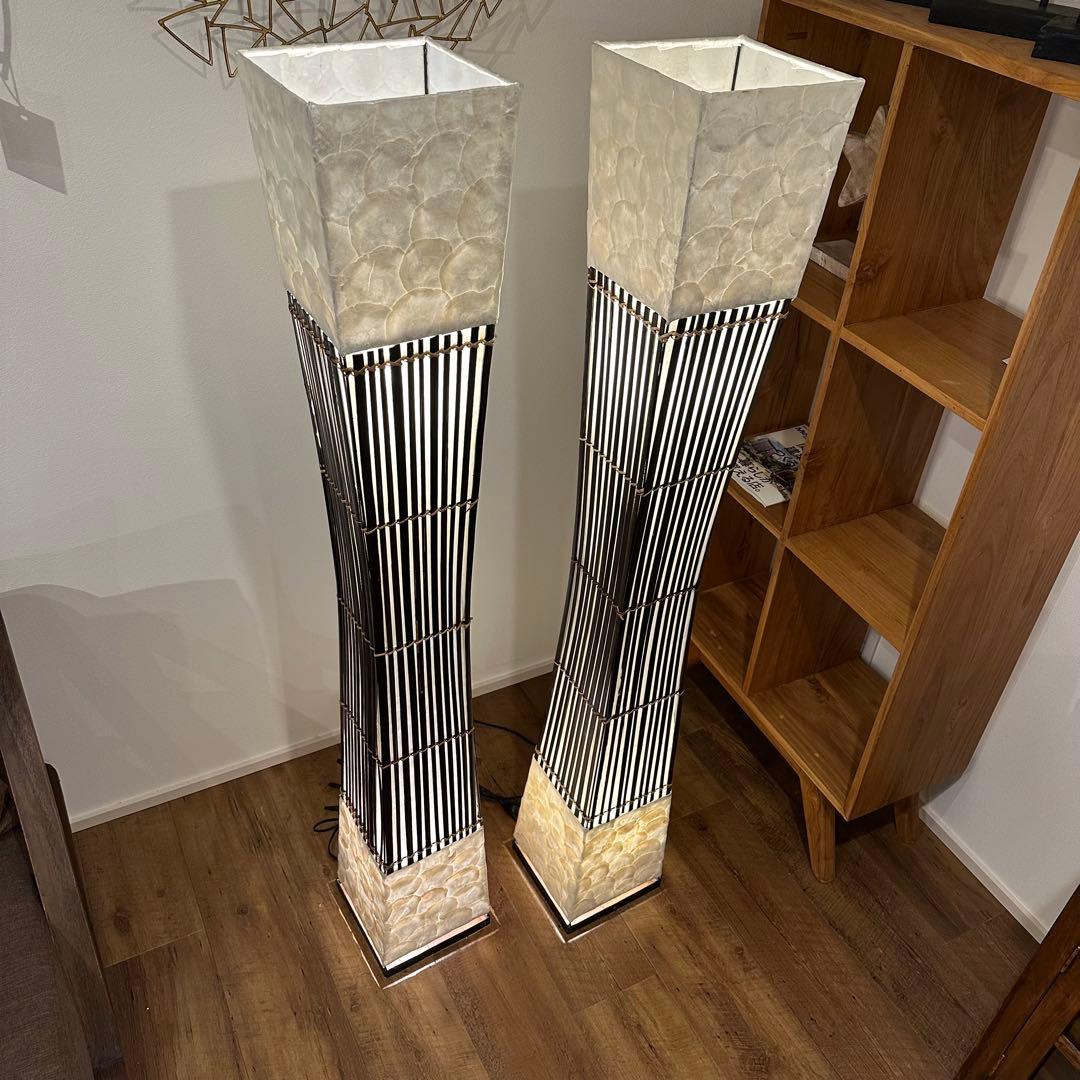 たまバリ島バンブーシェルフロアスタンド 2個セット通常55,000円が