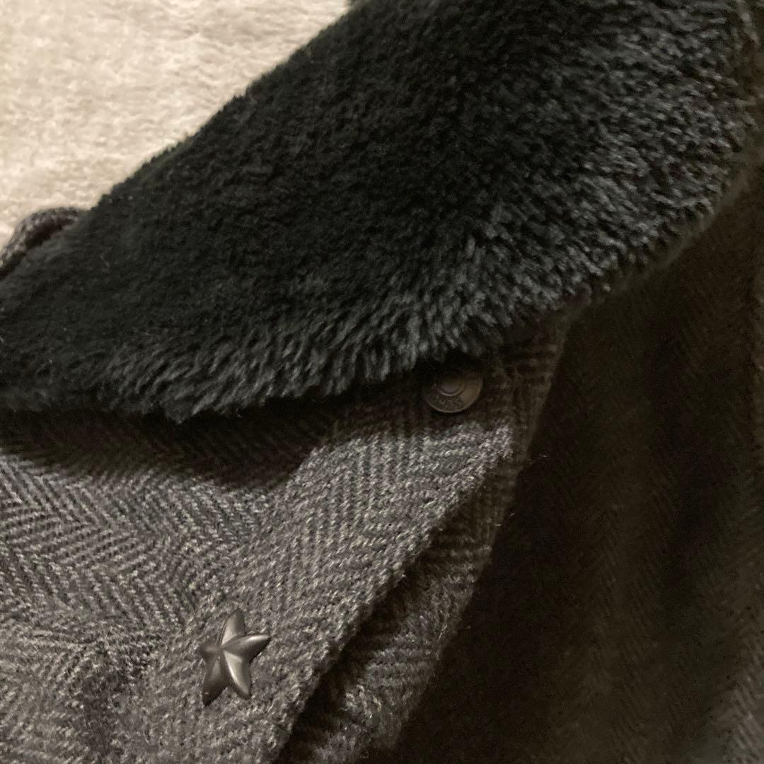 美品　ネイバーフッド×ショット レオパードライナー ウール ダブルライダース