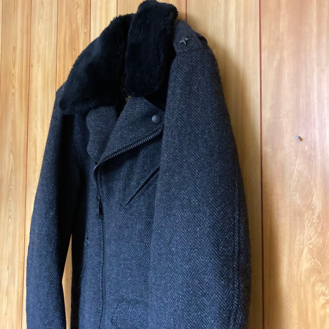 美品　ネイバーフッド×ショット レオパードライナー ウール ダブルライダース