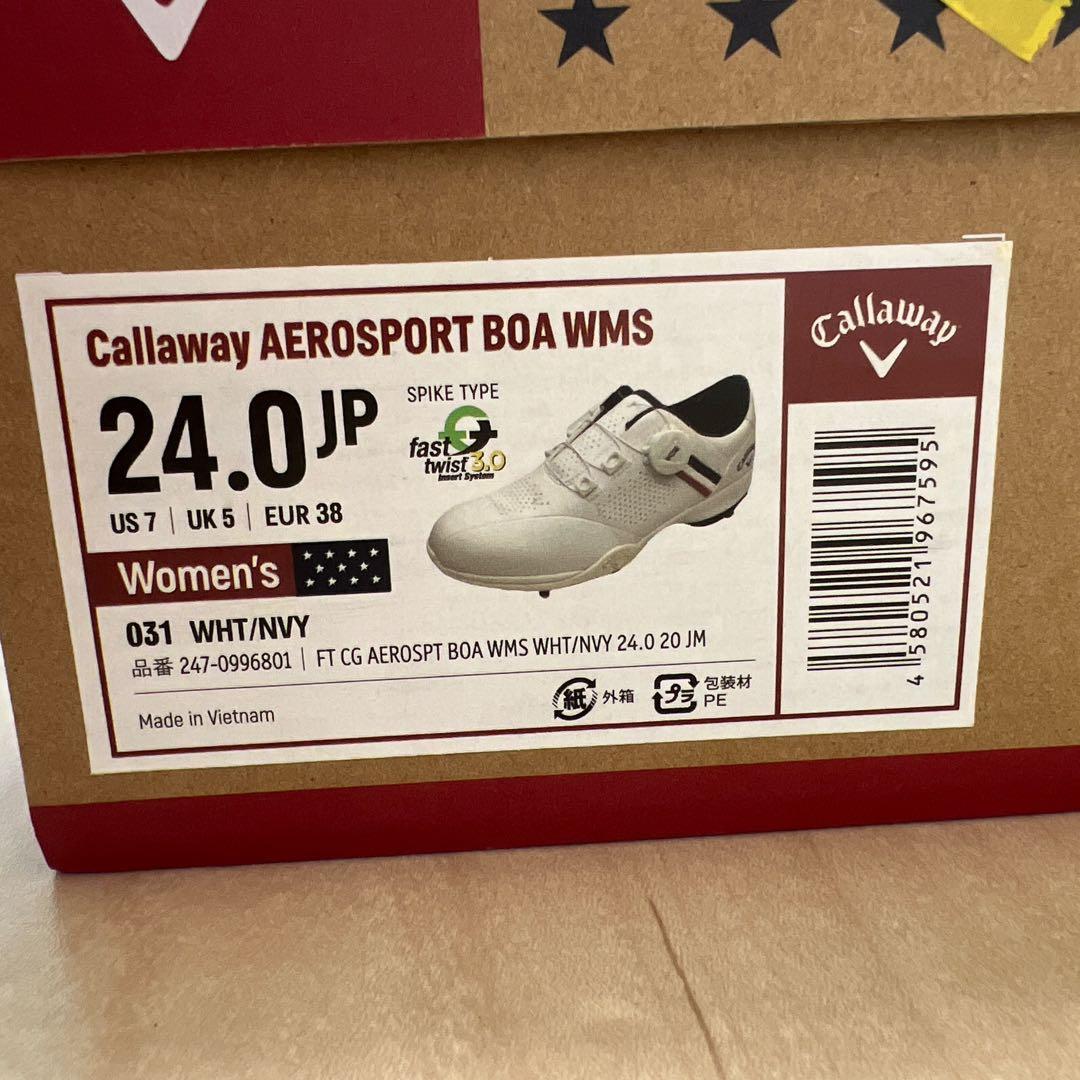 【完全新品未使用】Callaway ゴルフシューズ ホワイト 24.0cm