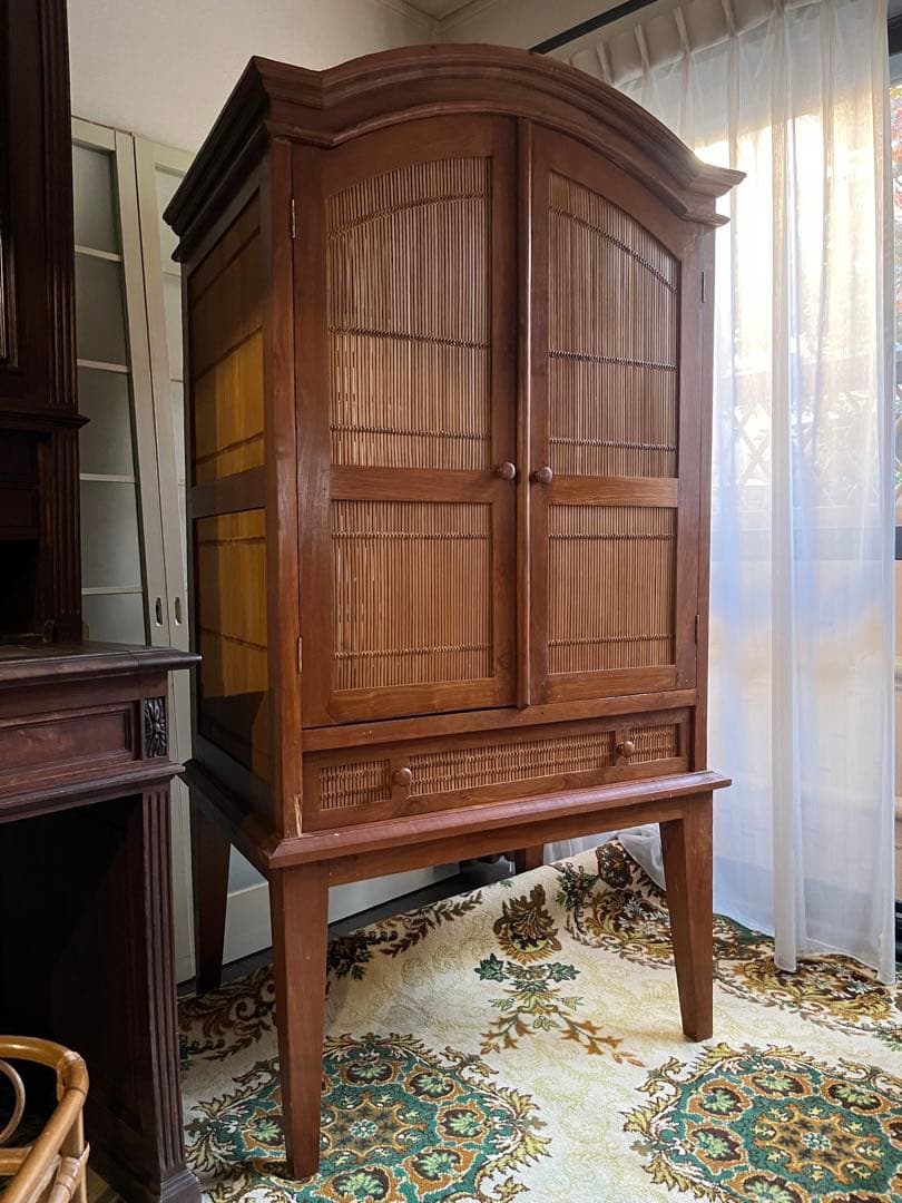 希少 アジアン キャビネット インテリア バンブー アンティーク インテリア