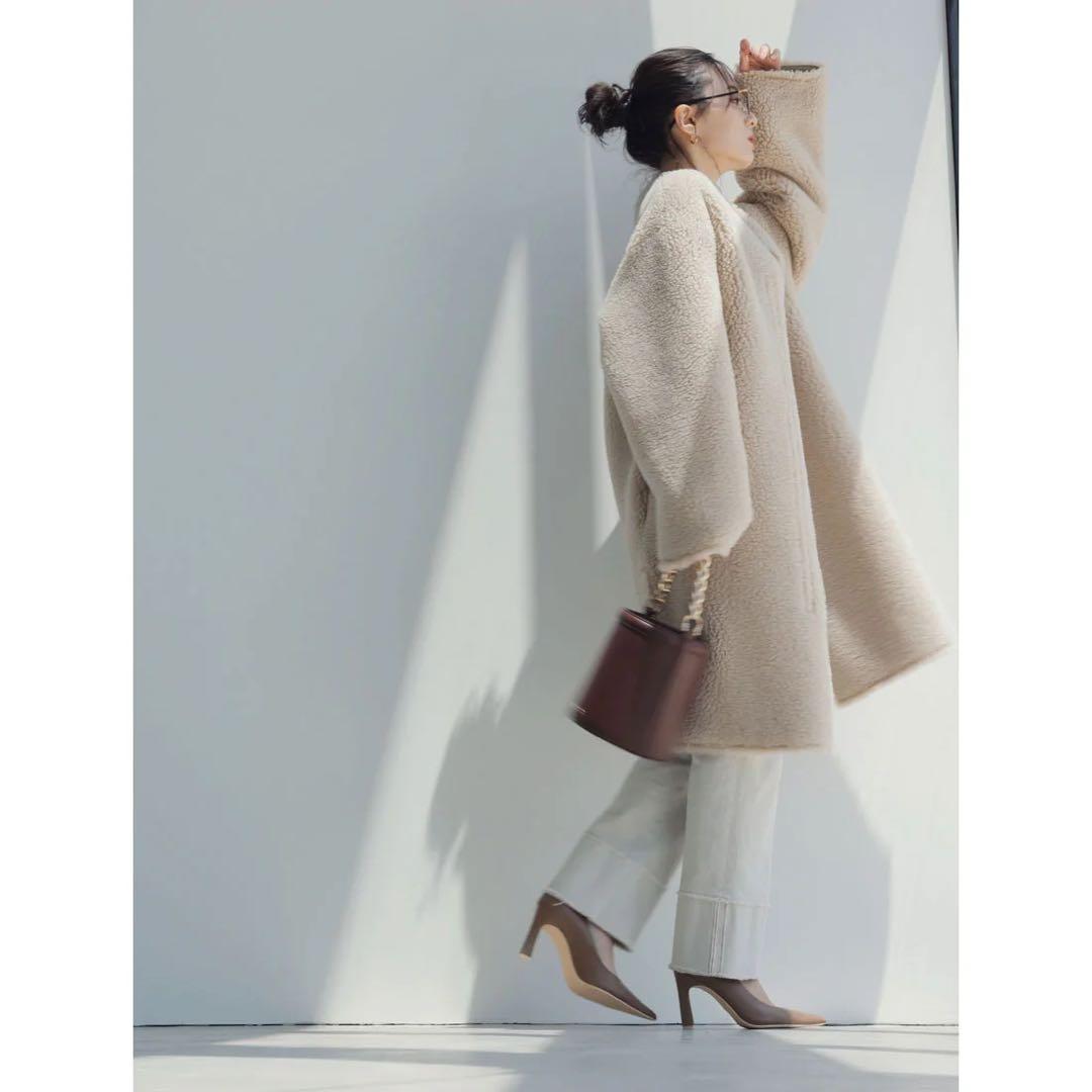 【美品】anuans アニュアンス ボンディングボアコート