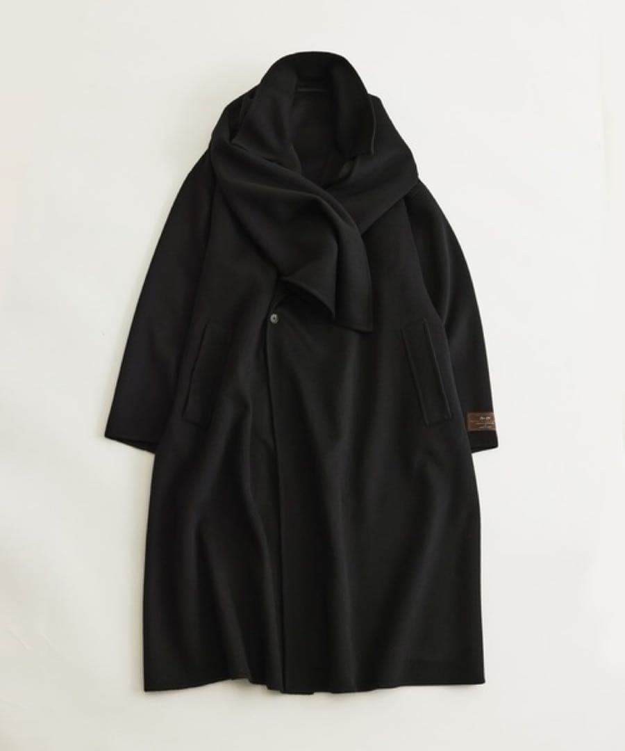 【最終値下げ】ADAM ET ROPEメリノウール セミダブルコートマフラー付き