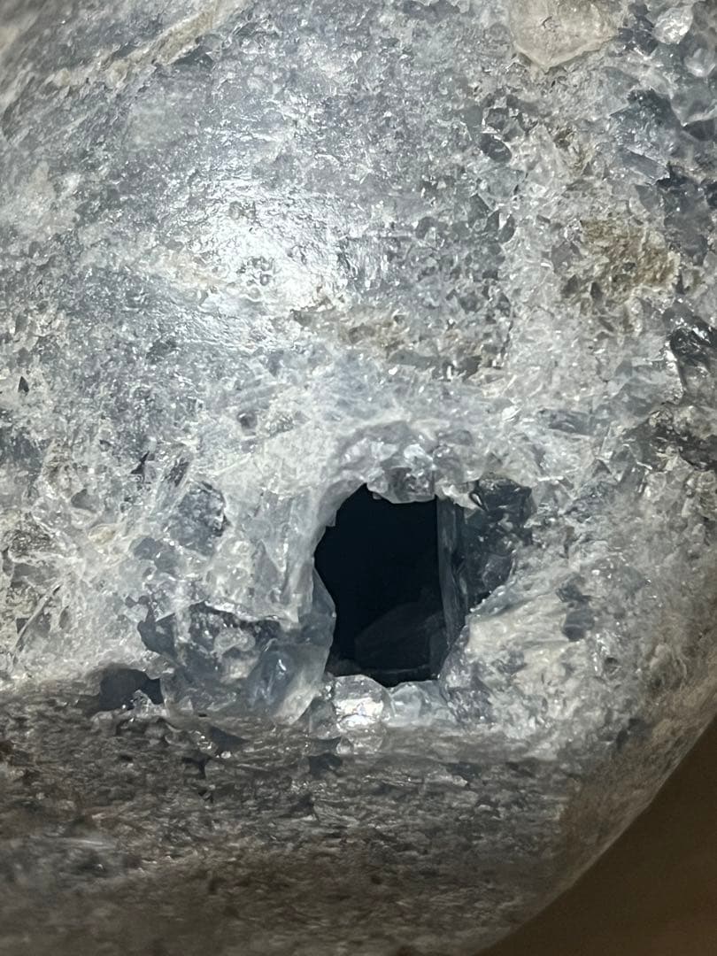 セレスタイト 置物 原石 クラスター 天然結晶 ジオード たまご 1.6kg