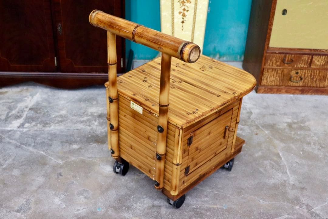 GMIK205○梅里竹芸 Umezato Bamboo Craft 竹家具 キ