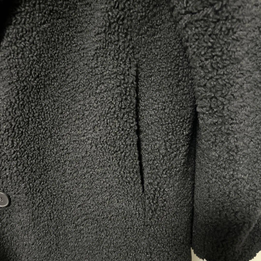 ZARA 新品¥17990 ボア黒 ロングコート テディ