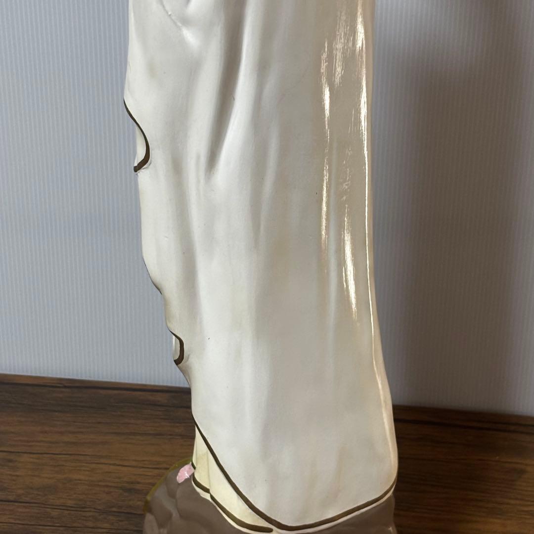 【未使用】マリア像　高さ５2cm 彫刻　ルルドの聖母像　置物　キリスト教