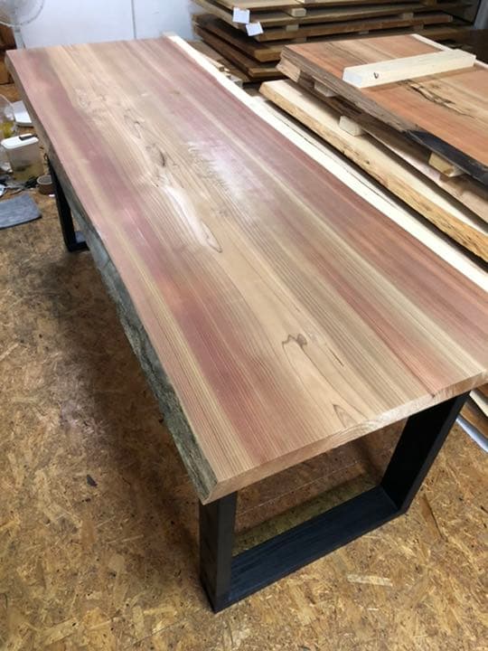 大特価 激安 W190サイズ 無垢 一枚板ダイニングテーブル 送料込み