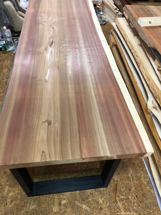 大特価 激安 W190サイズ 無垢 一枚板ダイニングテーブル 送料込み