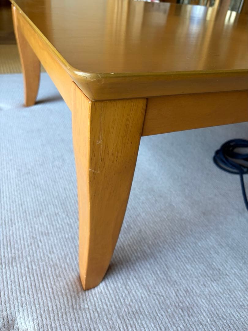 正方形こたつテーブル ヒーターと手元コントローラー付き