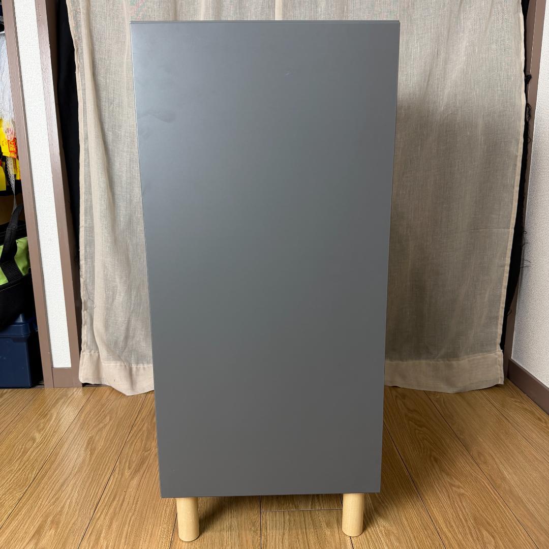 【完成品】IKEA EKET エーケト キャビネット　グレー　足付き