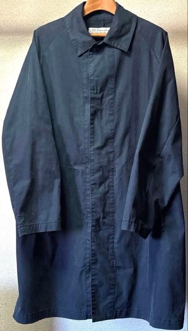 ビームス×レミレリーフ ステンカラーコート ネイビー S