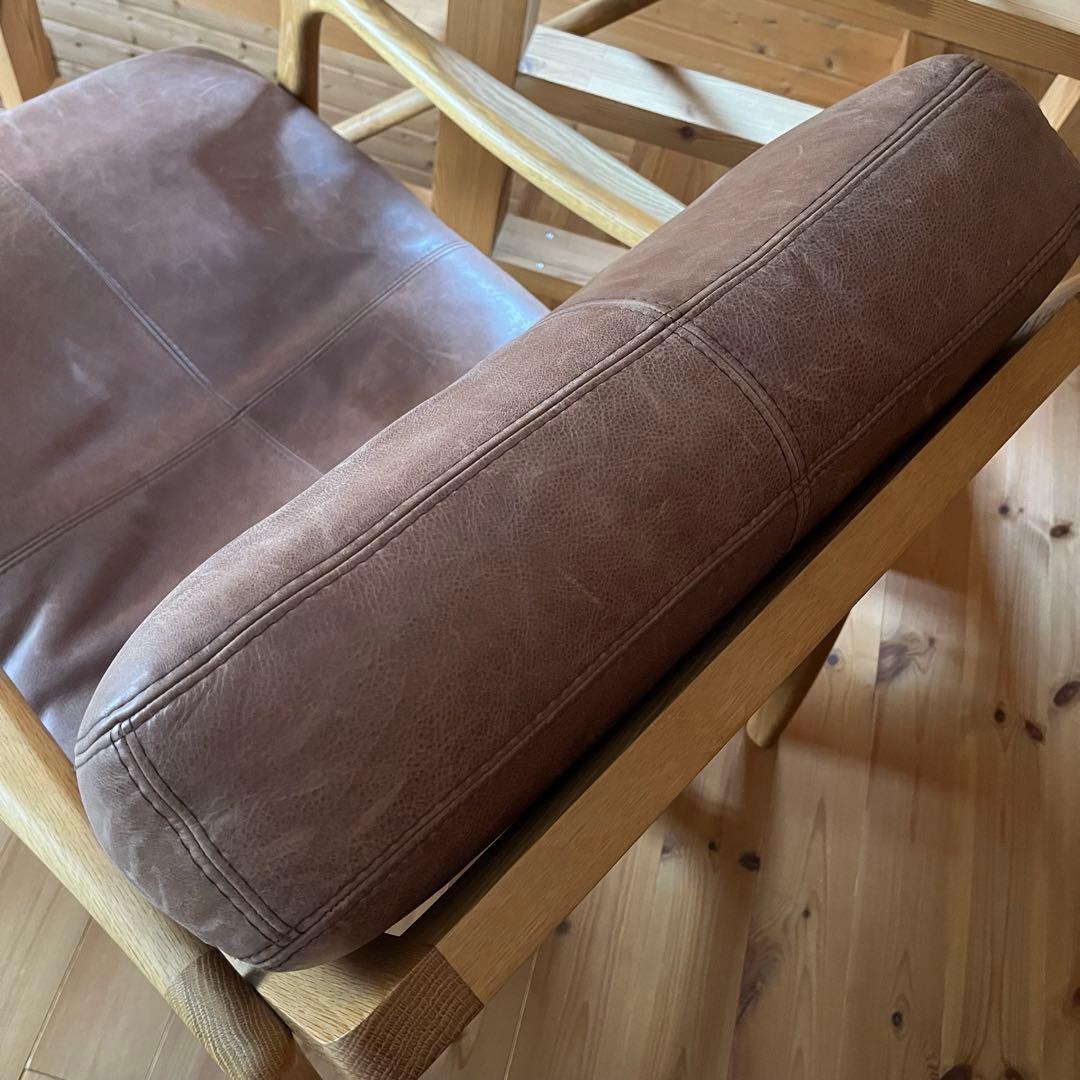 最終値下げ　1人掛けソファ オーデンセ オーク　本革　イエノワ　ienowa