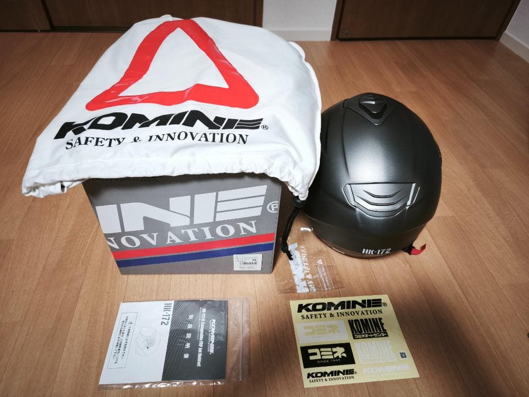 KOMINE HK-172 XL ジェットヘルメット　Gunl　おまけ