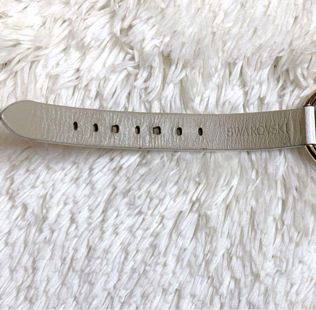 【美品】SWAROVSKI スワロフスキー 腕時計 クリスタルライン ホワイト