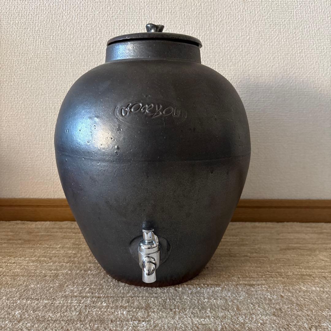 活水器　陶器１３L 素焼きの瓶　きららの石　フォーユー　常滑焼