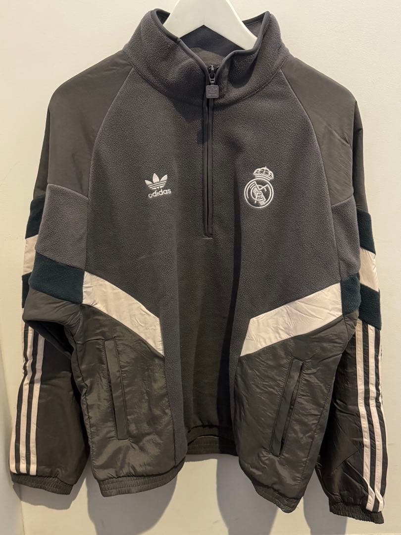 adidas レアルマドリード ハーフジップジャケットフリース　24/25