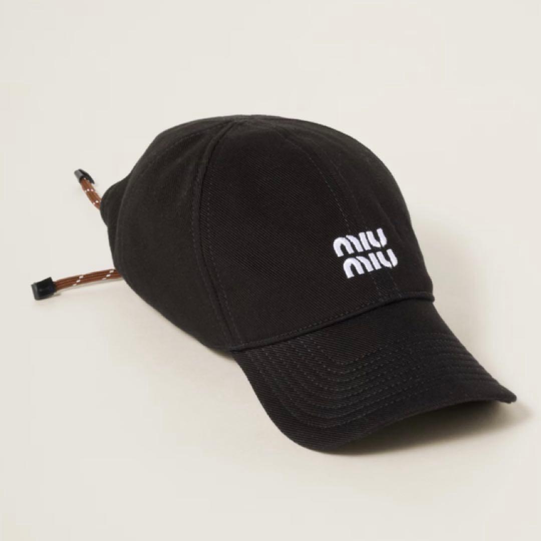 【美品】MIU MIU ベースボールキャップ ブラック Mサイズ