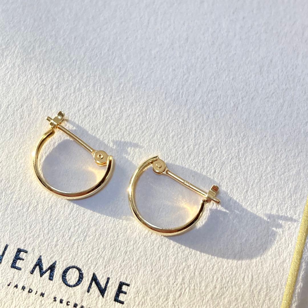 ANEMONE K10 ミニフープピアス イエローゴールド