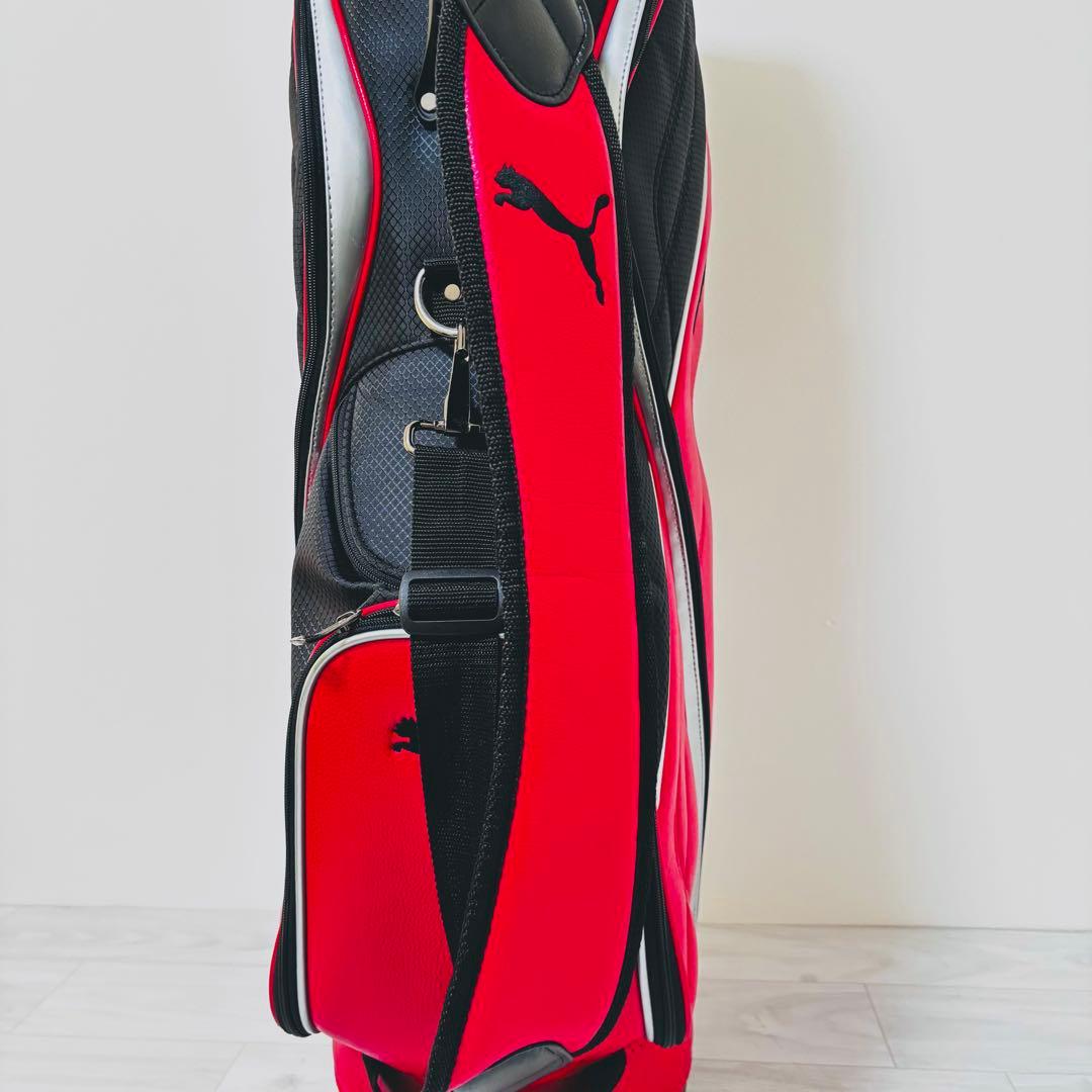 【美品】PUMA プーマ 軽量 キャディバック 赤/黒