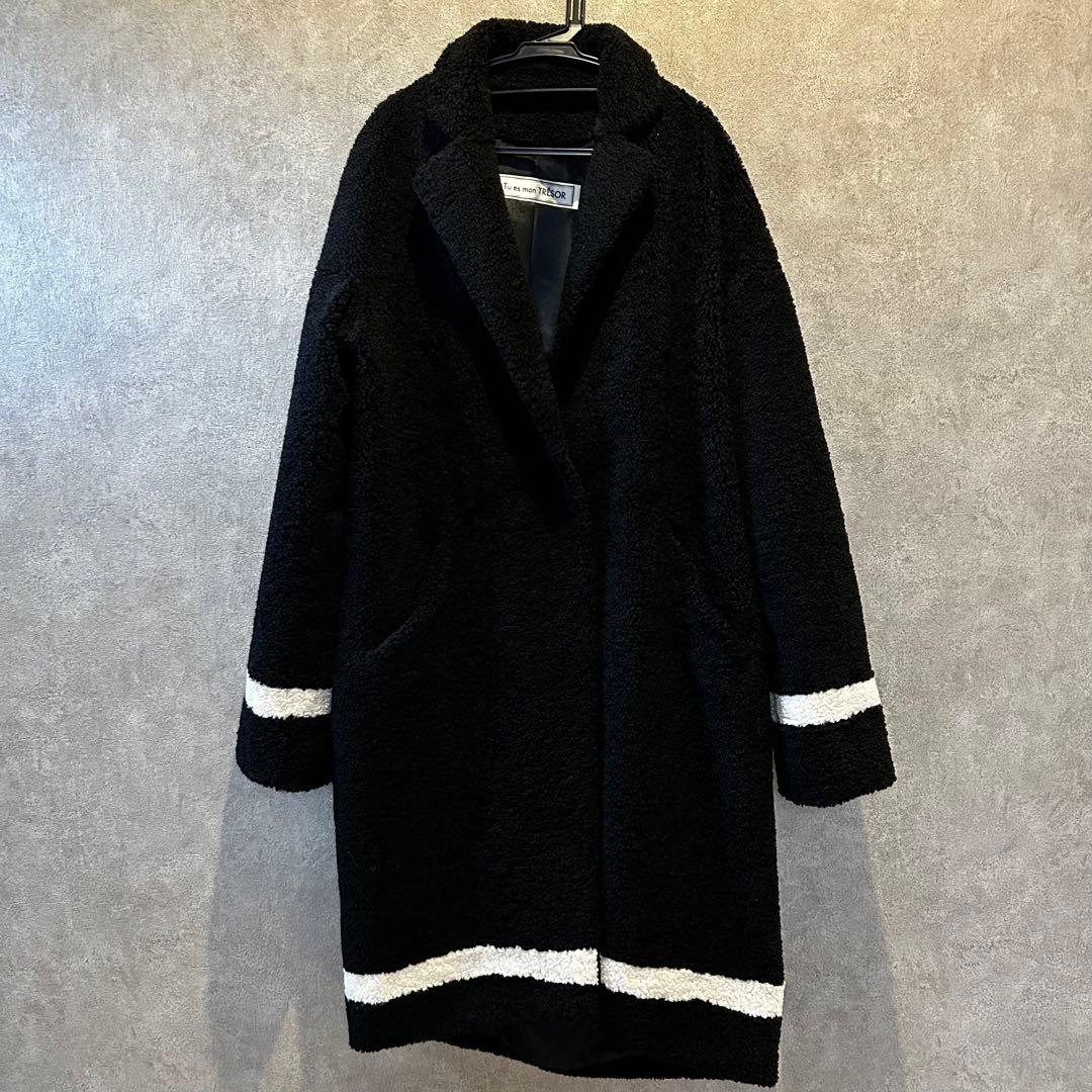 Tu es mon TRÉSOR クマモチーフ ボア コート ロング ベア くま