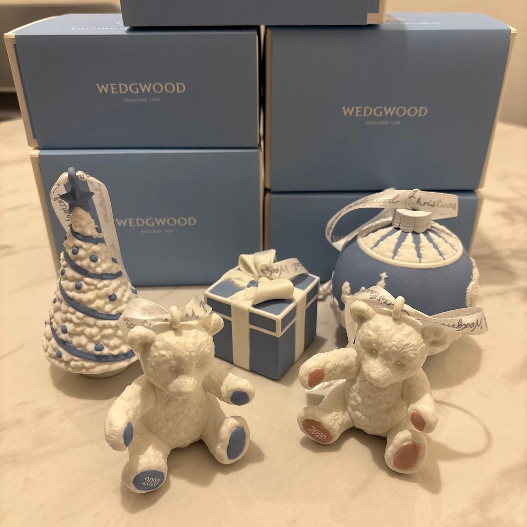 【新品未使用】ウェッジウッド クリスマスオーナメント5点セット