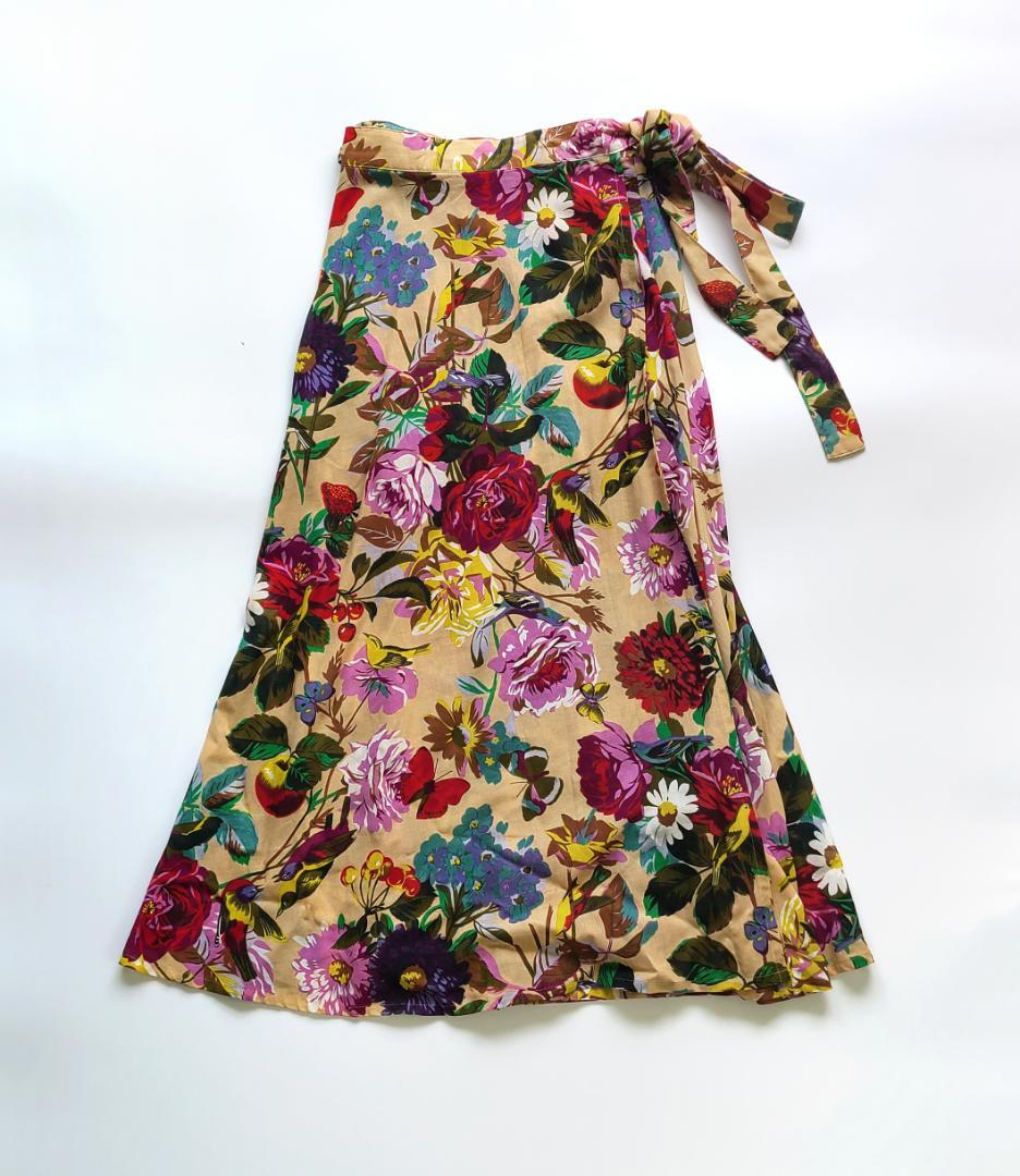 希少☆美品 KENZO 枚数限定販売 フラワー柄巻きスカート