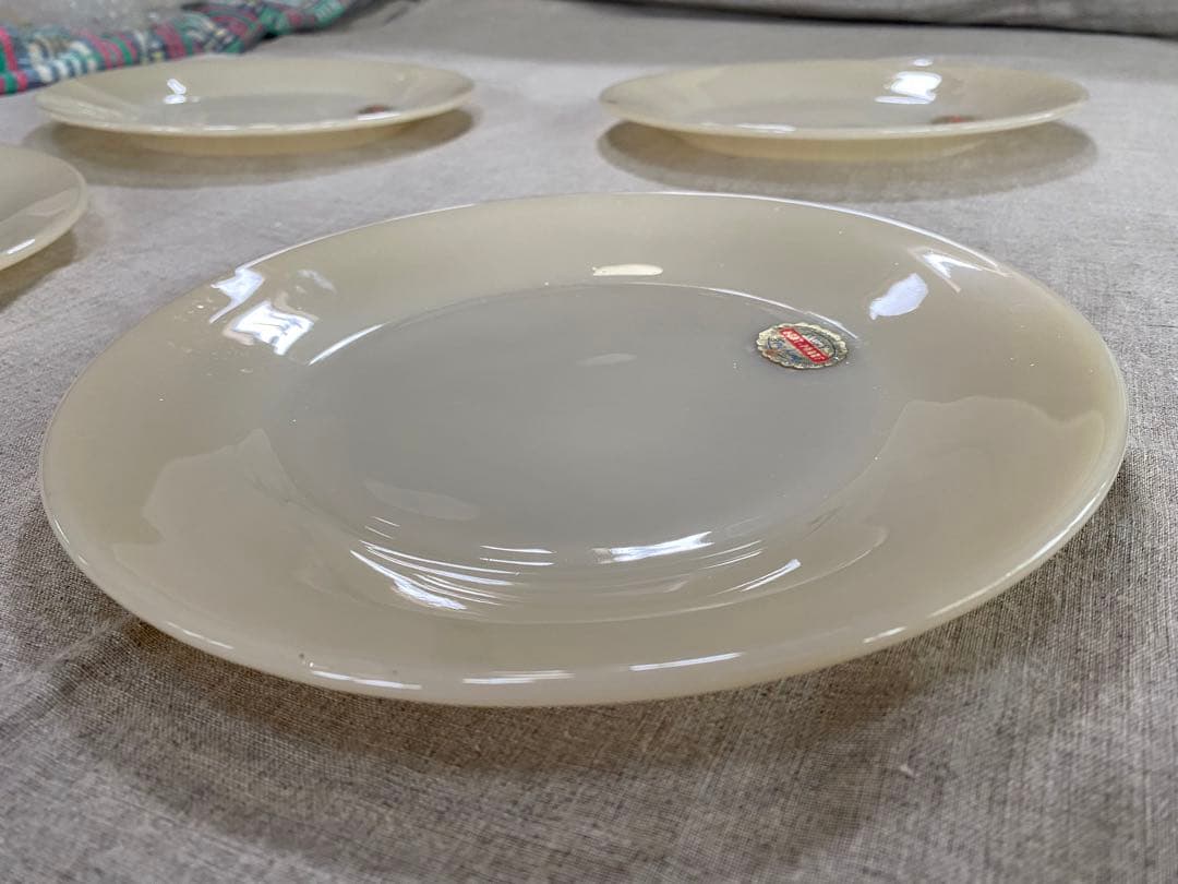 【未使用品】　4枚SET★レア★ ファイヤーキング ディナープレート アイボリー