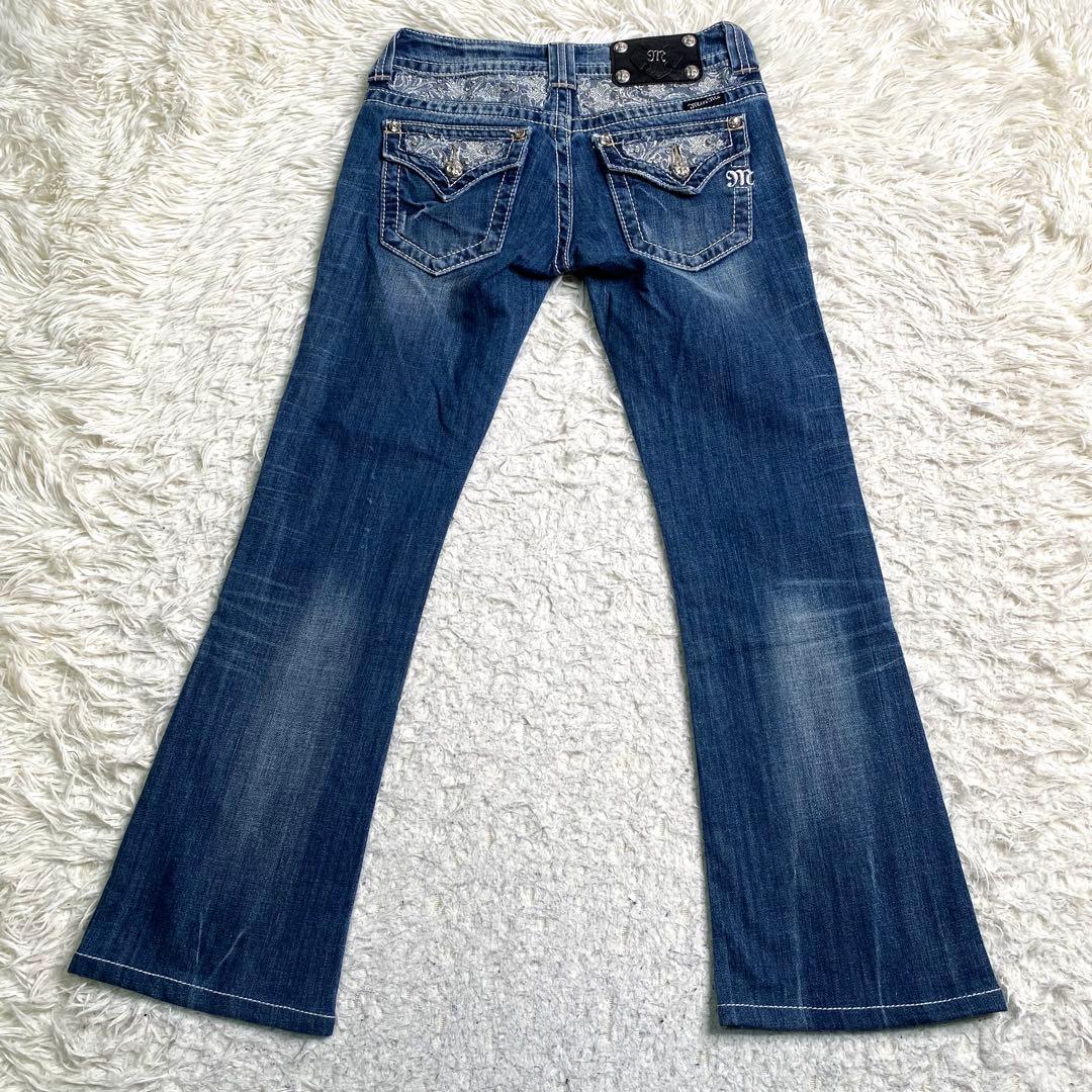 良品✨Miss me デニム フレア スタッズ JP5002 26 ビジュー