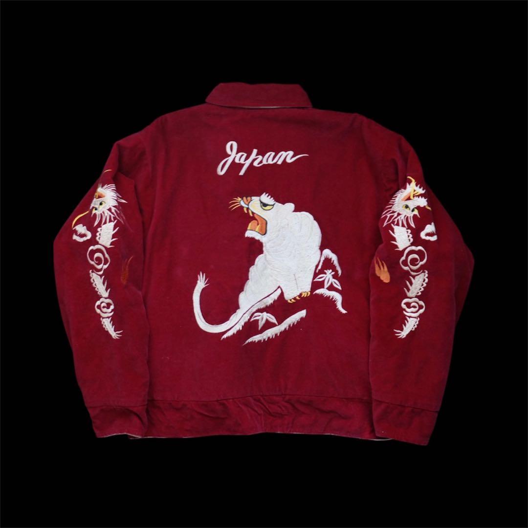 90s unknown souvenir jacket ベロア　別珍