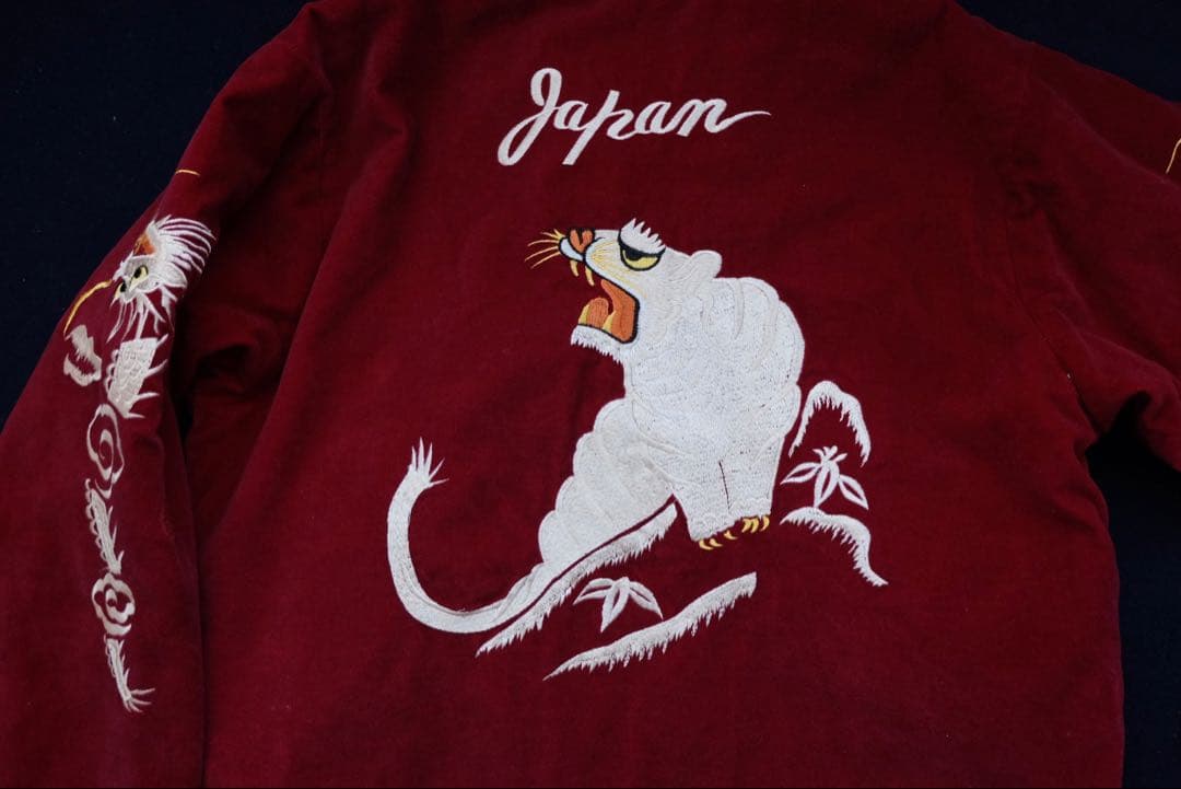 90s unknown souvenir jacket ベロア　別珍