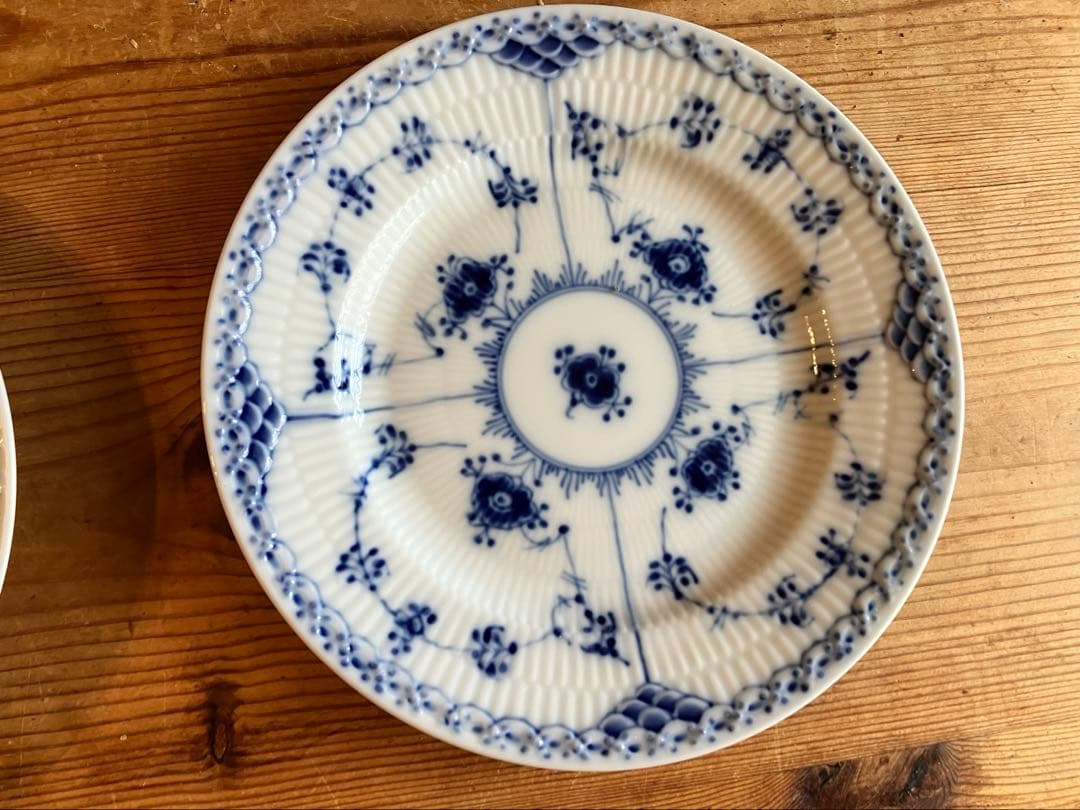 ロイヤルコペンハーゲン ブルーフルーテッドハーフレース　17プレート×5